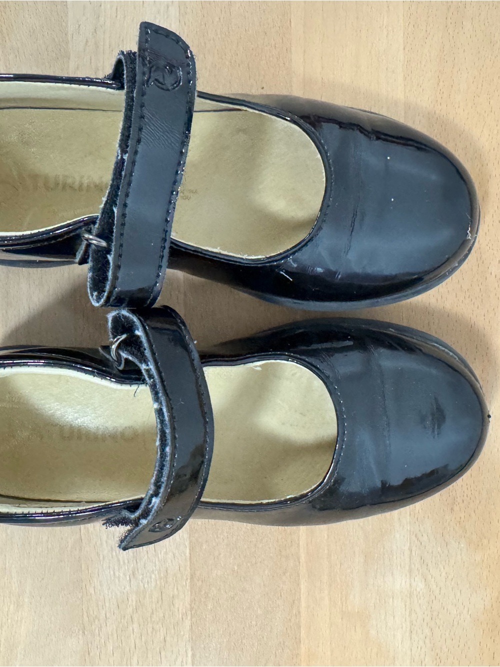 Naturino Girls Black Patent Mary Jane School Shoes size 27